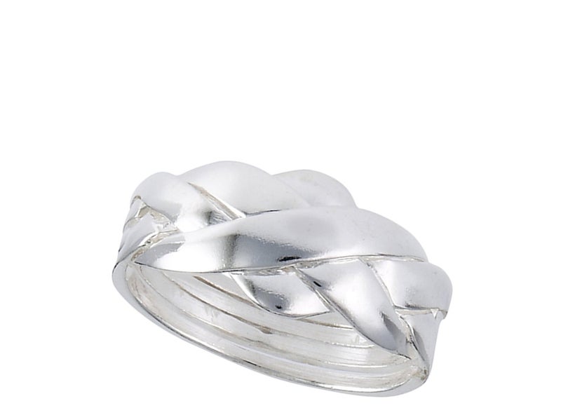 Sac Silver خاتم كروس كروس بزل جديد من الفضة الإسترلينية 925 بلمسة نهائية عالية الحجم 10 - Image 2